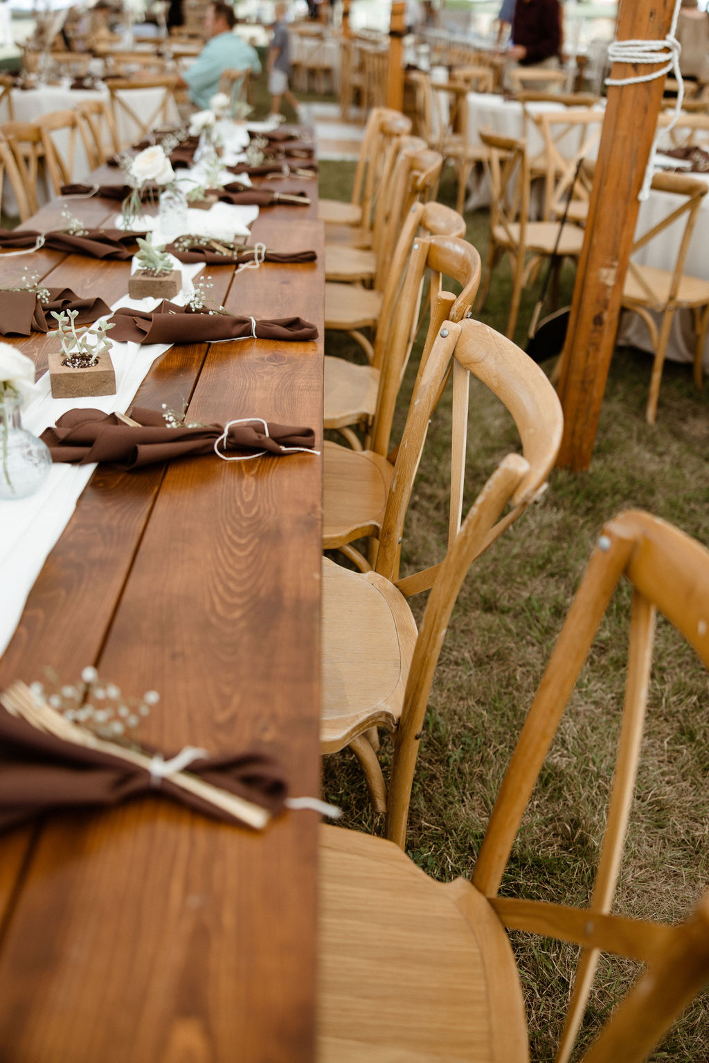 decorative chairs at wedding