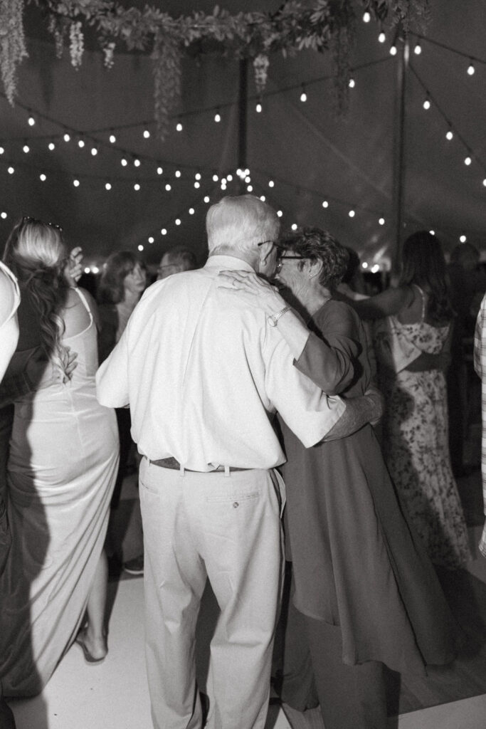 grandparents dancing at wedding